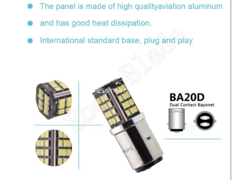 H6 led 6 V (BA20D)