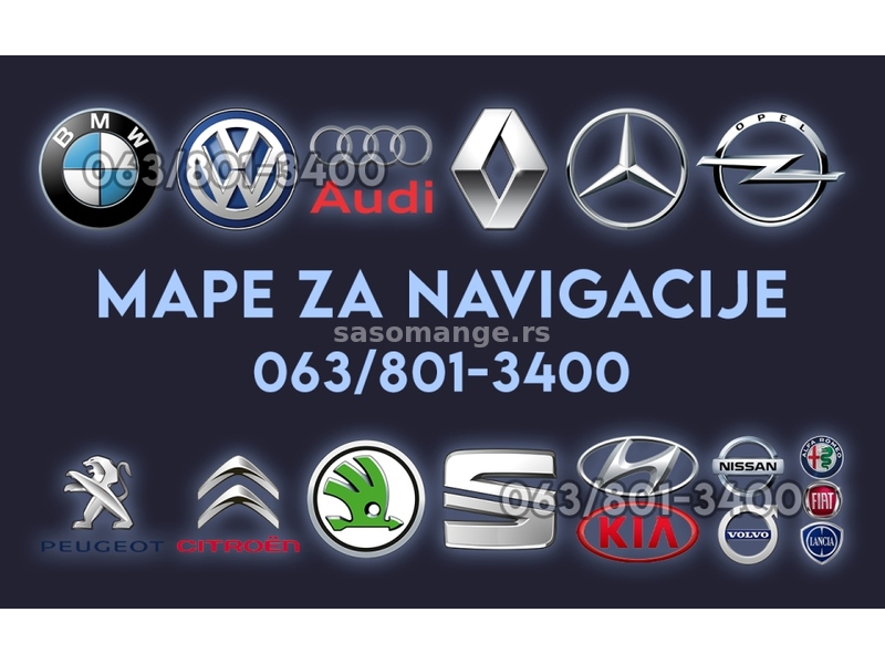 Mape/karte za sve fabricke auto navigacije SD-USB-DISK-CD-DVD Audi,BMW,Volkswagen,Renault,Mercedes