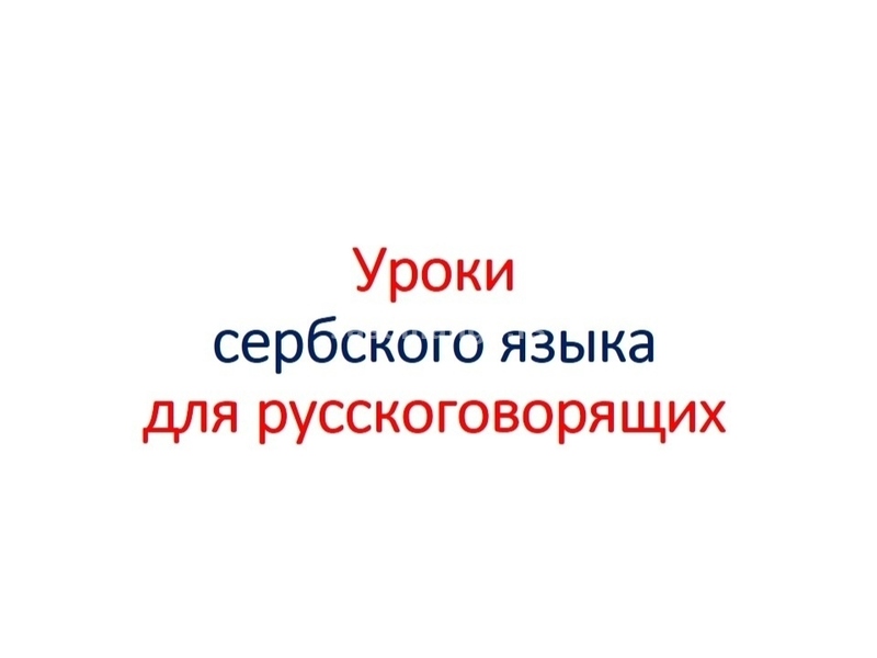 Уроки сербского языка для русскоговорящих