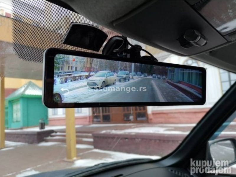 Android uredjaj u retrovizoru rikverc i prednja kamera
