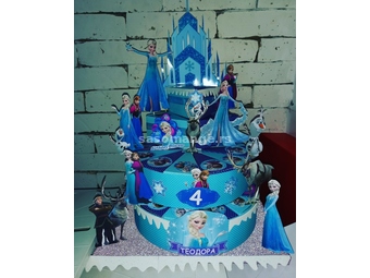 Torta od kartona Frozen ili Elza i Ana