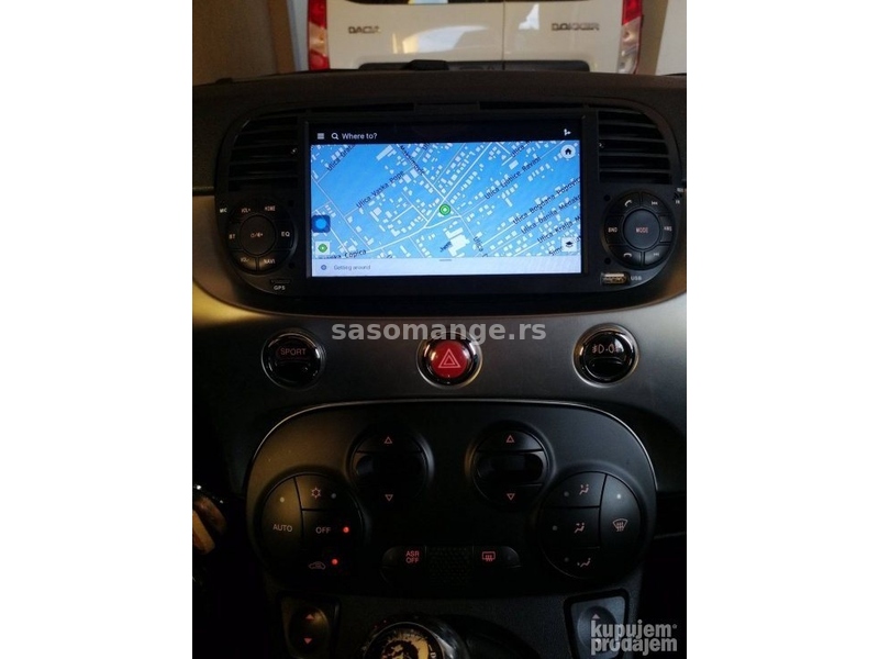 Fiat 500 Android Multimedija navigacija radio GPS