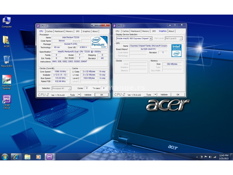Acer Extensa 5620z - Dual Core Intel