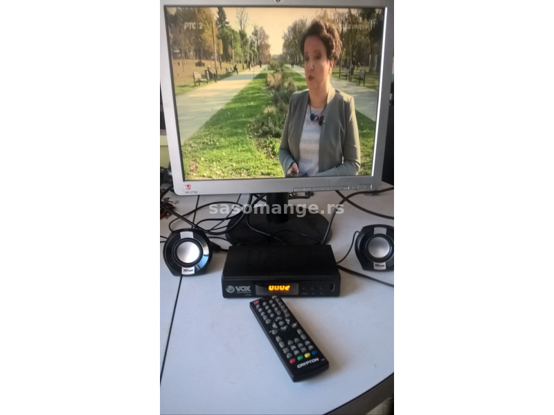 DVB-T2 komplet Set top box + daljinac + LCD televizor 43cm