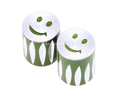 Kapice za ventile - Smile face - 4 komada zelene