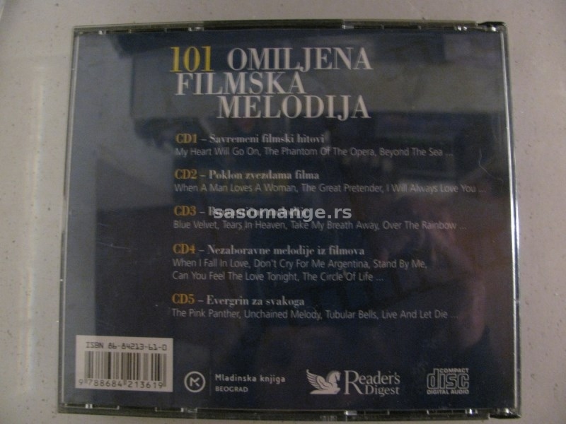 101 omiljena filmska melodija (5 cd)