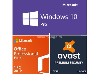 Triple Box Windows 10 Office 2019 Avast antivirus