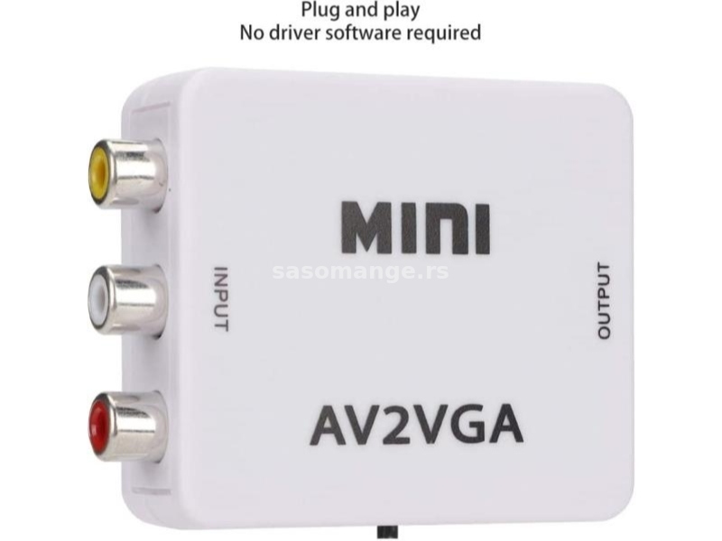 AV RCA na VGA adapter konvertor