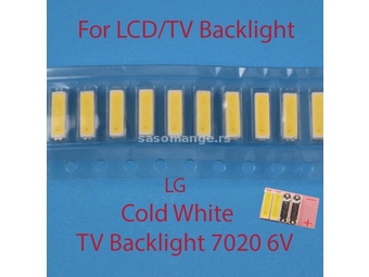 Led diode 7020 6V za reparaciju pozadinskog osvetlenja tv.