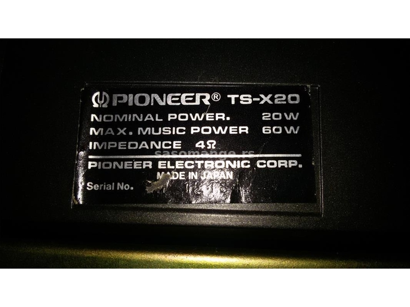 zvucnici Pioneer TS-X20 3-sistemski Japan