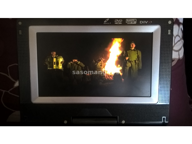 TV+DivX+DVD player SamTec 7 inča (18cm) Baterija 2h 12V Za kola, čamac, vikendicu
