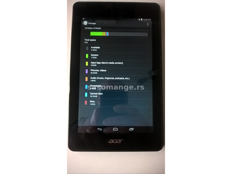 2+2 jezgra Intel Atom Z2560 , GPS Acer B1-730HD 7 inča HD rezolucija 1280 x 800