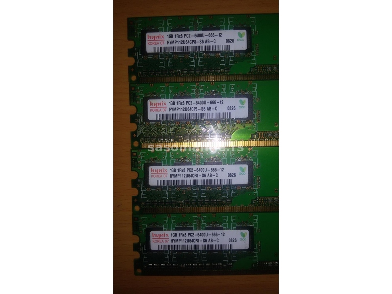 Ram DDR2 HYNIX 4 X 1 GB @ 800 Mhz ( Hyundai /Korea )