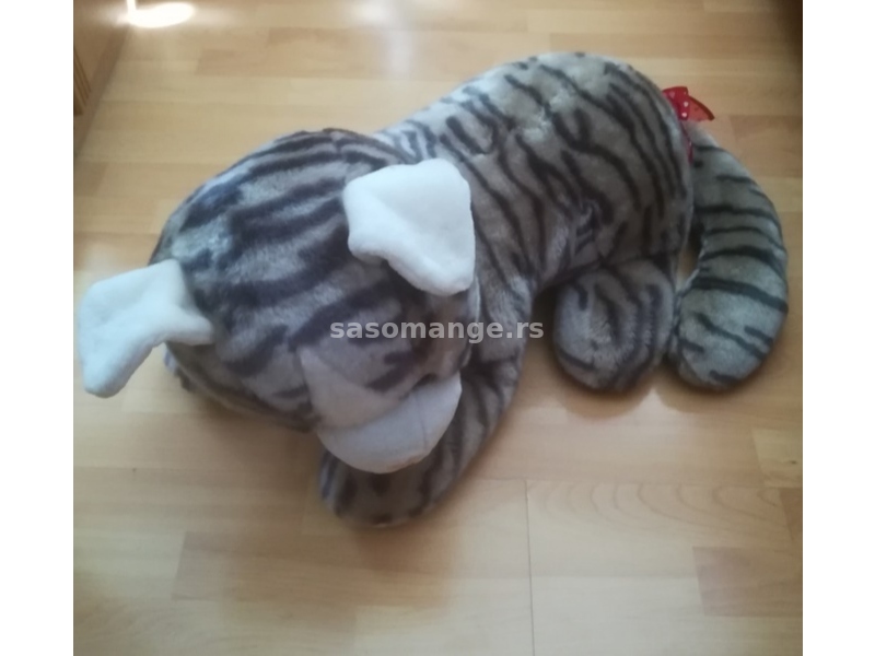 Velika tigrasta plišana maca, dužine 70 cm
