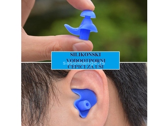 Silikonski vodootporni čepići za uši - par