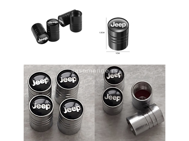 Kapice za ventile - Jeep - 4 komada - okrugle