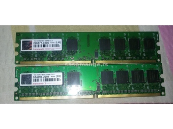 RAM DDR2 Transcend 2 x 1 Gb