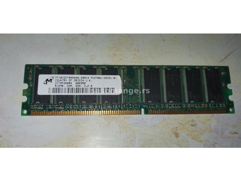 ram DDR1 MICRON 512 Mb( United Kingdom)