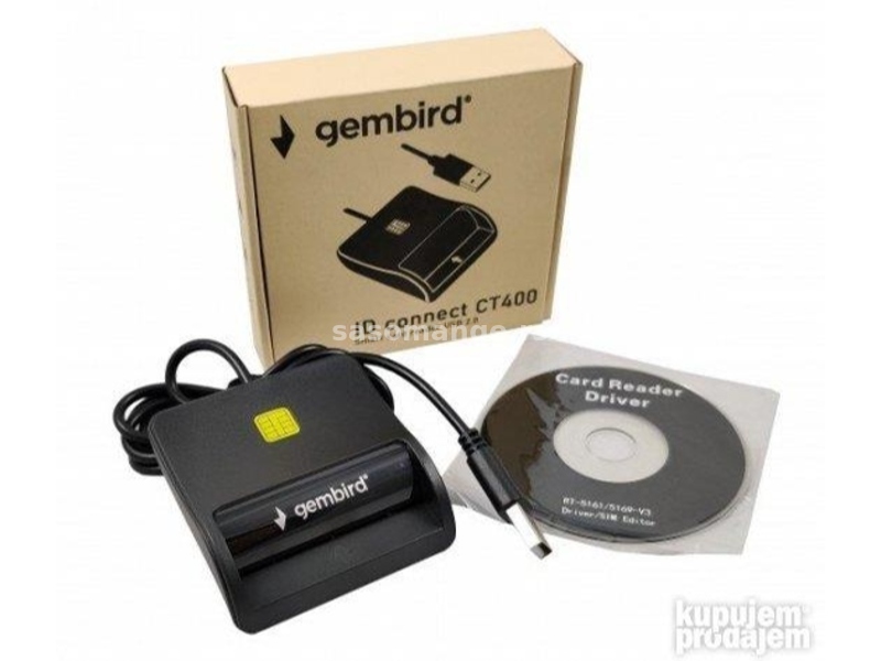 CRDR CT400 Gembird Smart card reader USB 2.0 Citac za licne
