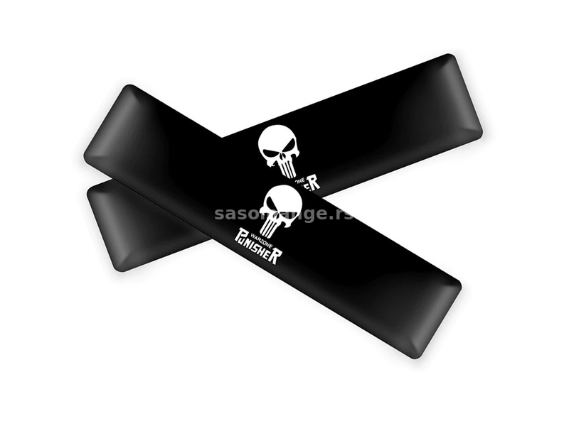 The Punisher Skull crne kapice za ventile 4 komada+ privezak