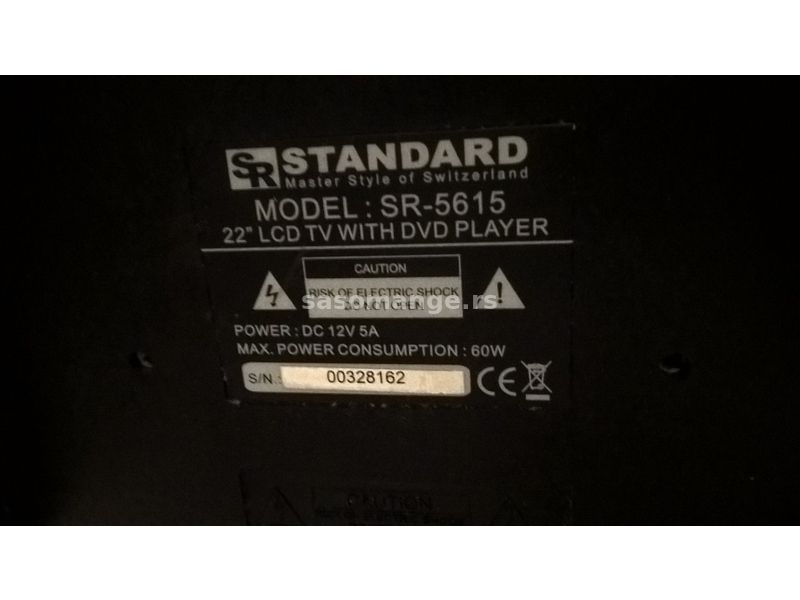 Televizor-Monitor Standard 22 inča (56cm) HDMI DVD 12V