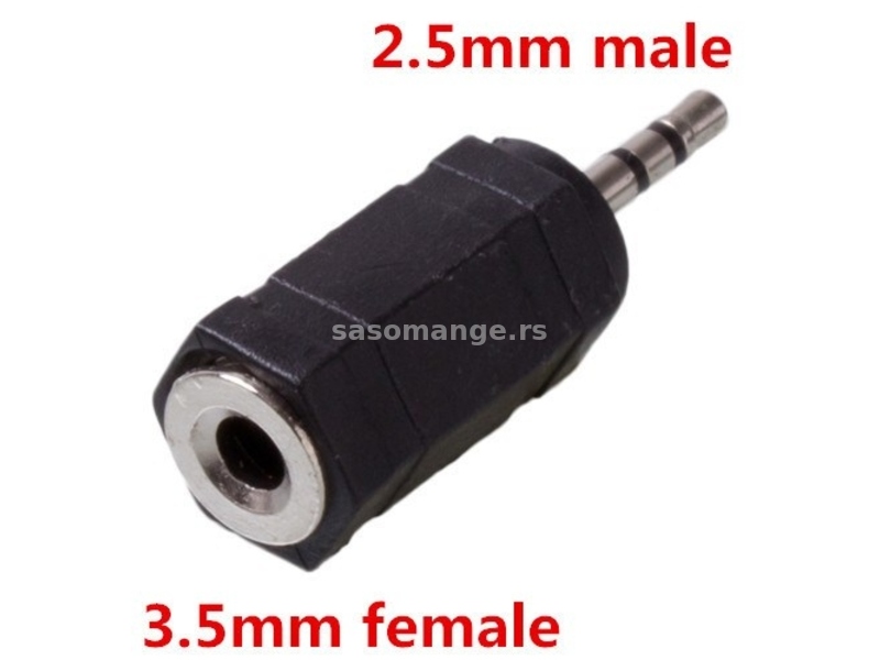 Audio adapter stereo 2,5mm muški na 3,5mm ženski