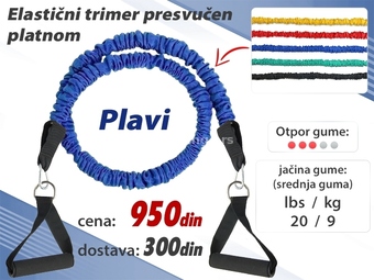 Elasticne gume / Plavi Trimer - ekspander presvucen platnom
