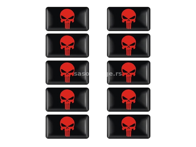 Punisher Red Skull stikeri