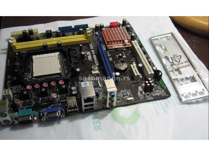 Asus M2N68 maticna + procesor + kuler + ram + kablovi