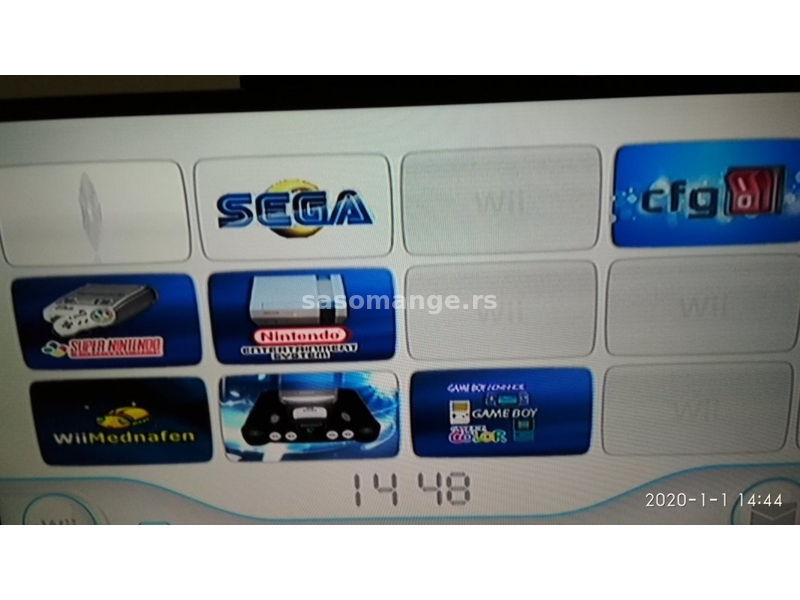 Nintendo Wii ČIPOVAN, 32GB pun igara, ful