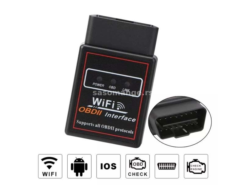 WIFI Auto Skener OBD2 ELM327 V2.1 OBDII