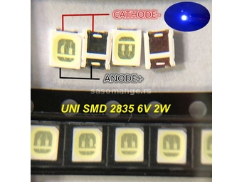 Led diode 2835-6v-2w za reparaciju pozadinskog osvetlenja tv