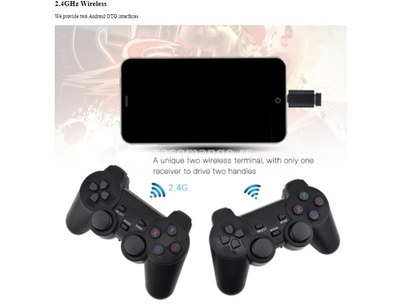 Komplet (2 komada) Simultani Multi Wireless Gamepadovi za PC, Android, PS3