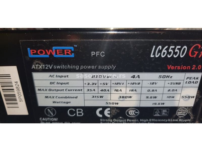 Lc Power 550W 34 Ampera