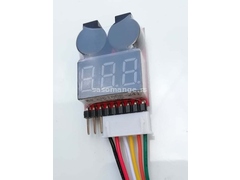 Alarm signalizator za nizak napon baterija li-ion, lipo, liMn, li-Fe za 1-8 baterija podesivo