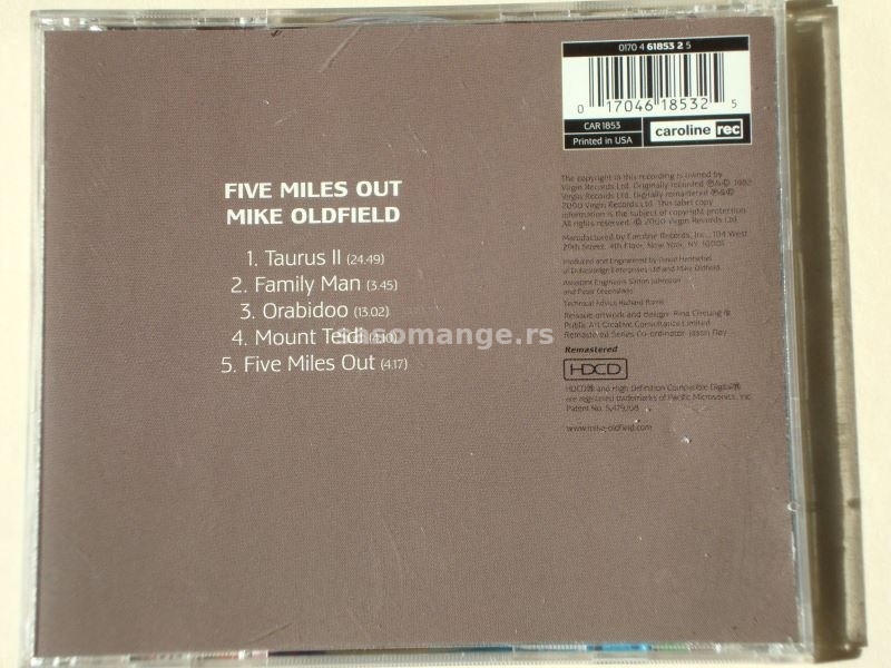 Mike Oldfield - Five Miles Out [HDCD]