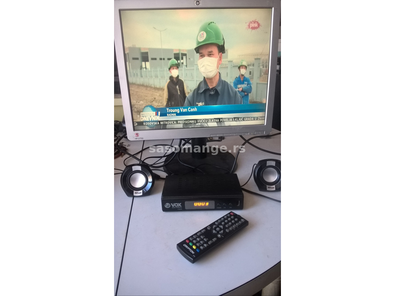 DVB-T2 komplet Set top box + daljinac + LCD televizor 43cm
