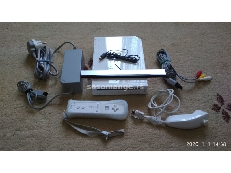 Nintendo Wii ČIPOVAN, 32GB pun igara, ful