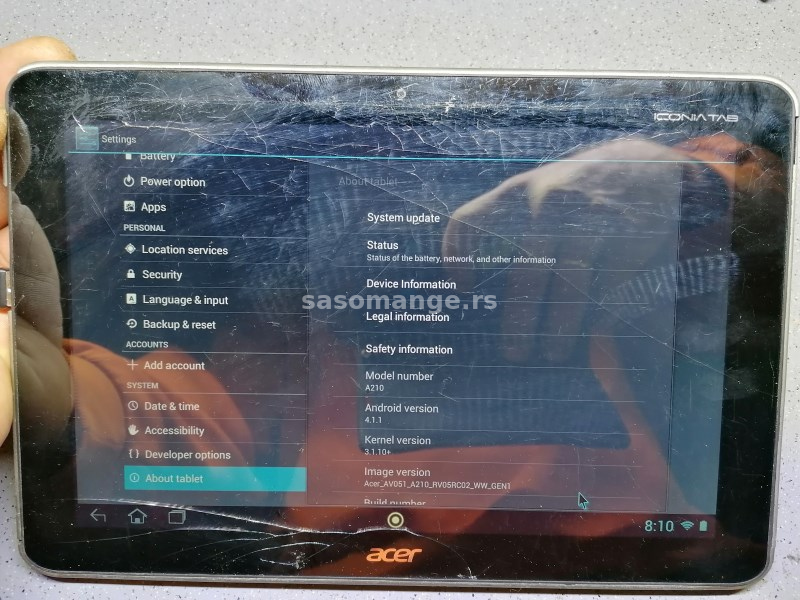 Acer iconia tab 10 A210