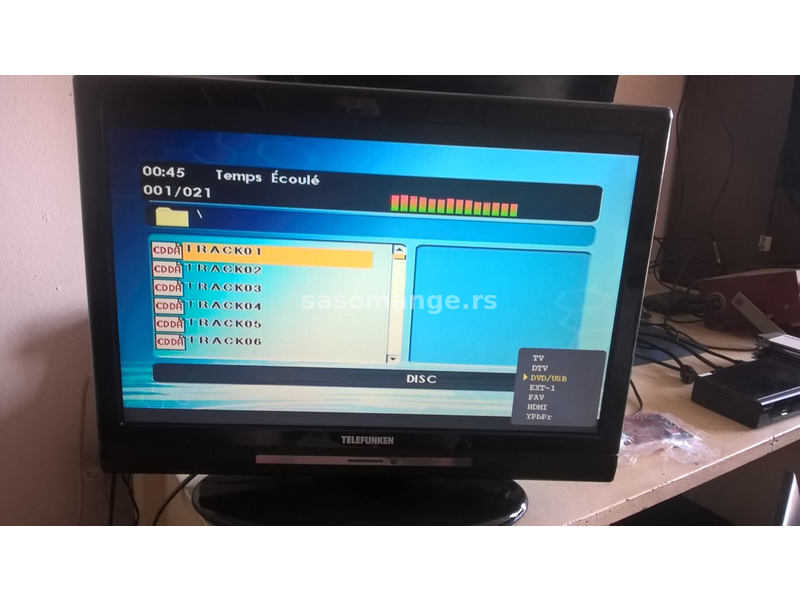 Televizor-Monitor Telefunken 19 inča (48cm) HDMI DVD USB