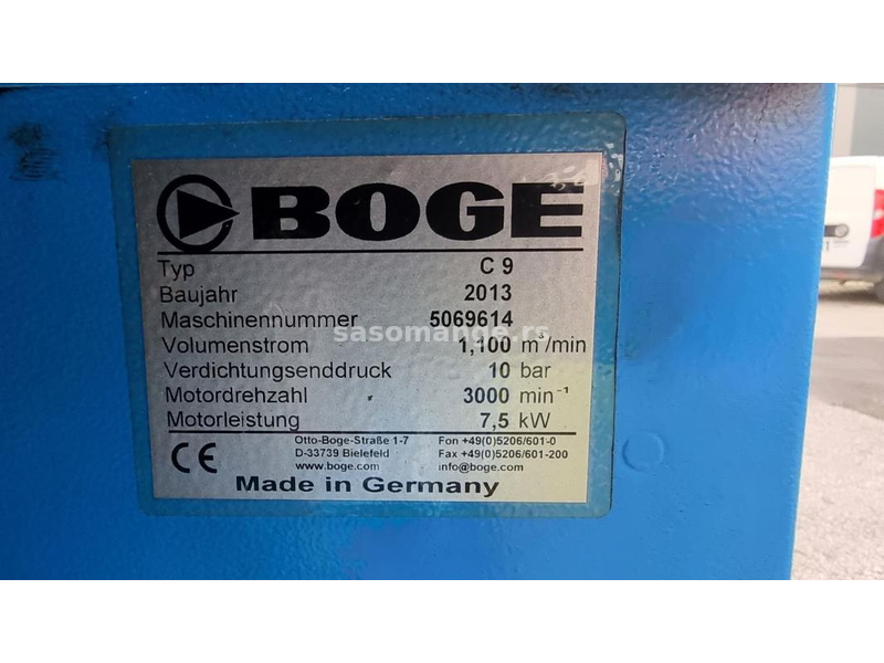 Vijčani kompresor BOGE Kompressoren C 9 - 10 bar