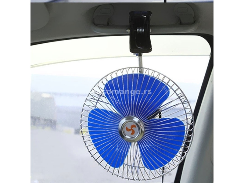 Ventilator za auto, kombi 12v metalni sa stipaljkom