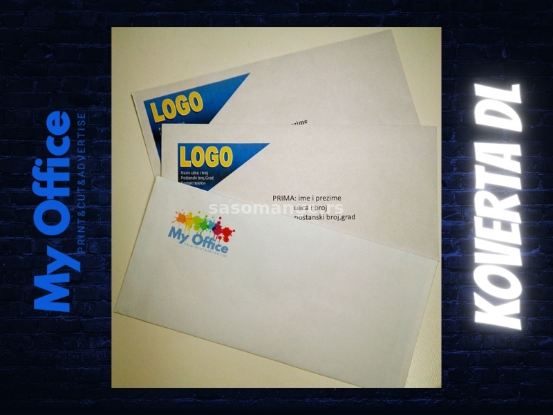 Koverta DL(ameriken) sa Vašim logotipom u boji!