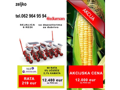 Prodaja kukuruznih 6 redne sejalice ozduman - sa depozitorima - NA STANJU