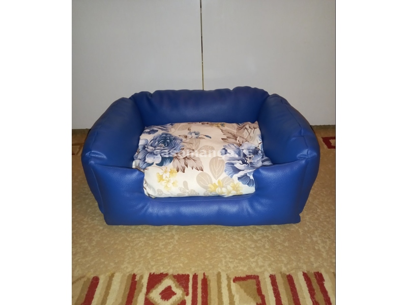 Krevet za pse I mačke od eko kože sa pamučnim jastukom, Klasik model