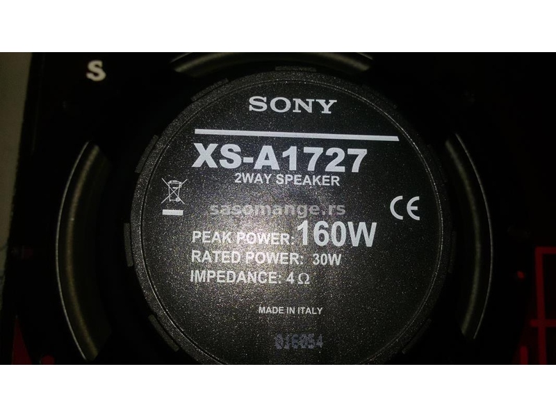 Sony XS-A1727 6,5 inca par vrhunskih zvucnika nekoriscenih!