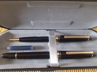 Komplet nalivpero i hemijska olovka, crni