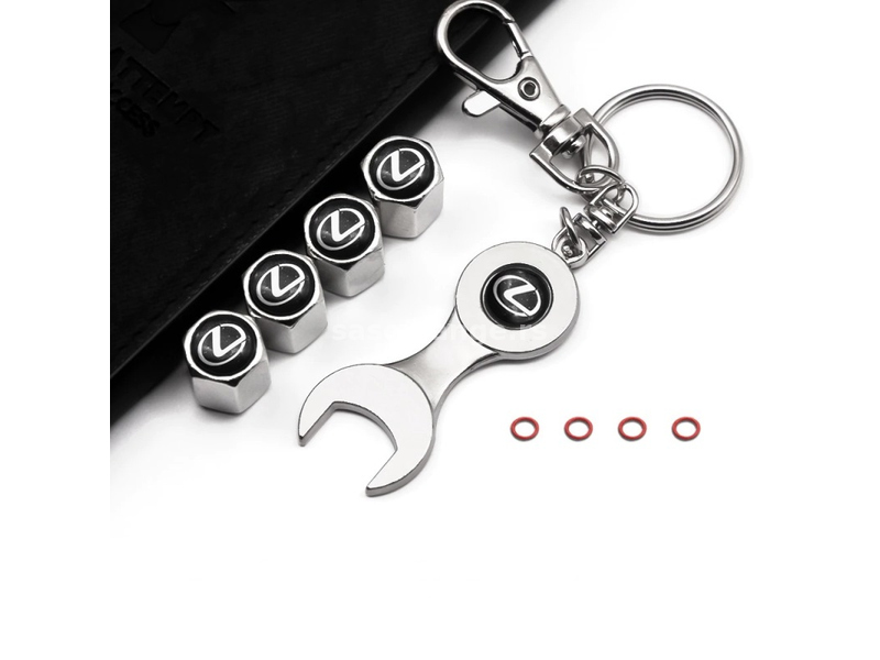Kapice za ventile Lexus 4 komada + privezak za ključeve