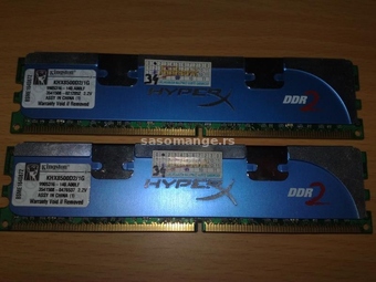 RAM DDR2 Kingston 2 x 1 Gb 1066 Mhz Hyper Extreme!