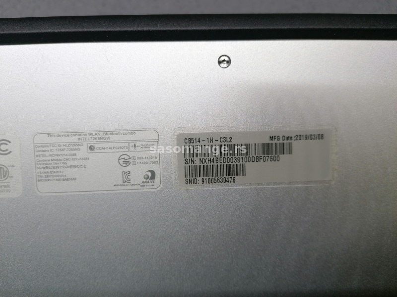 Acer Chromebook cb514-1h,Model 2019